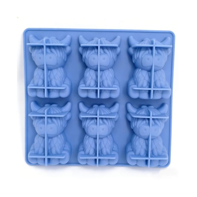 12 Cavities Scottish Cow Ice Cubes Tray With Nonstick Design Kitchen Gadgets For Easy Releases And Multiple Creative Use