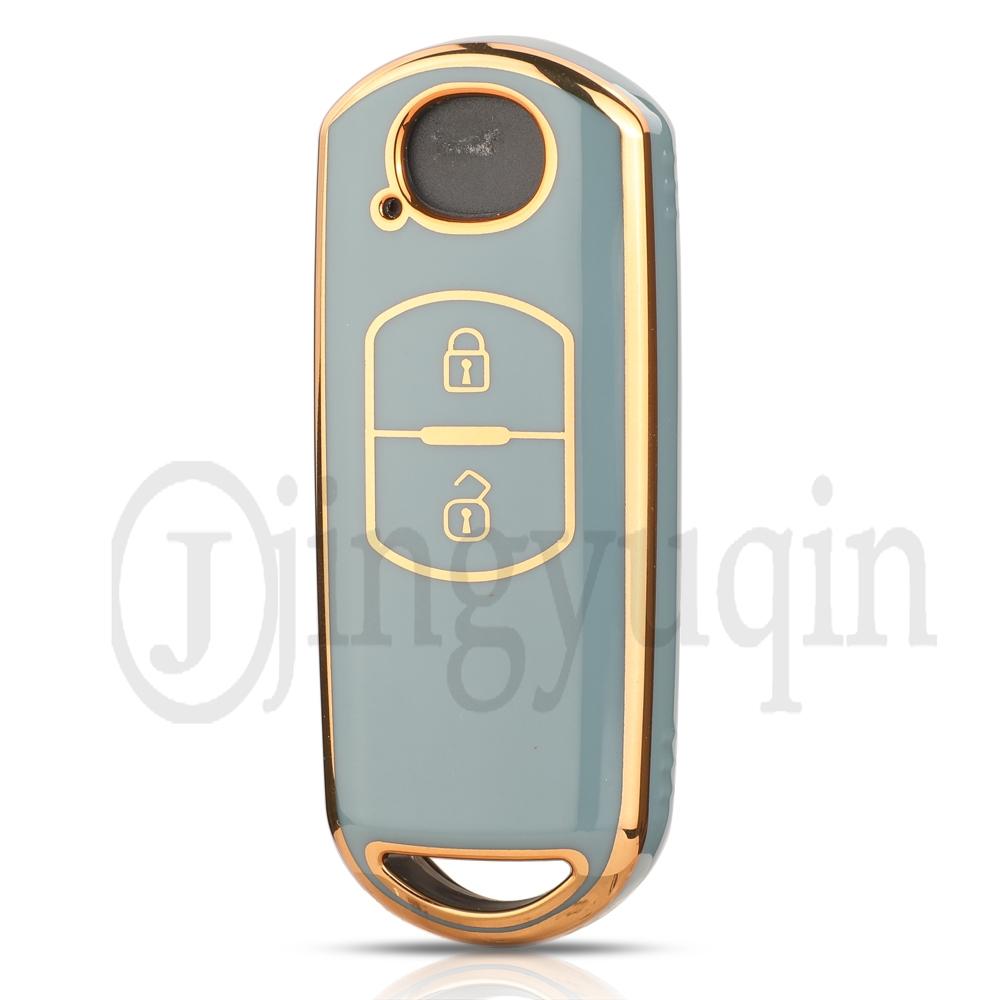 Jingyuqin Tpu 2/3Buttons Auto Remote Key Shell Case For Mazda 2 3 6 Atenza Axela Demio Cx-5 Cx5 Cx-3 Cx7 Cx-9 Car Accessories