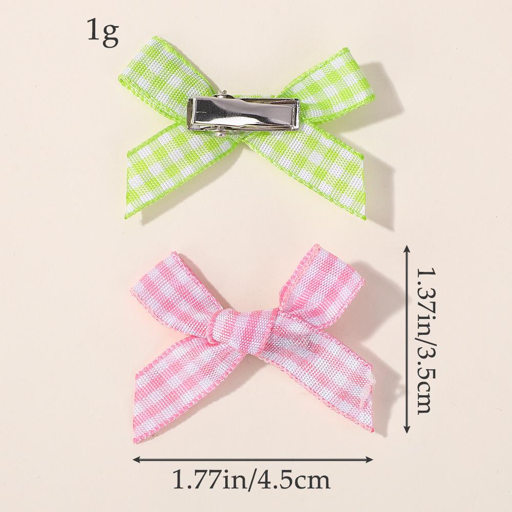 Popular Plaid Lace Clip Set Cute Girl Hairpin Hair Accessories Children Princess Daily 5190