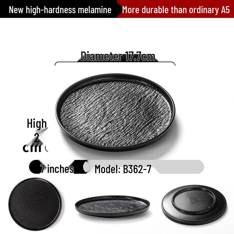Nordic Melamine Flat Dinner Plate