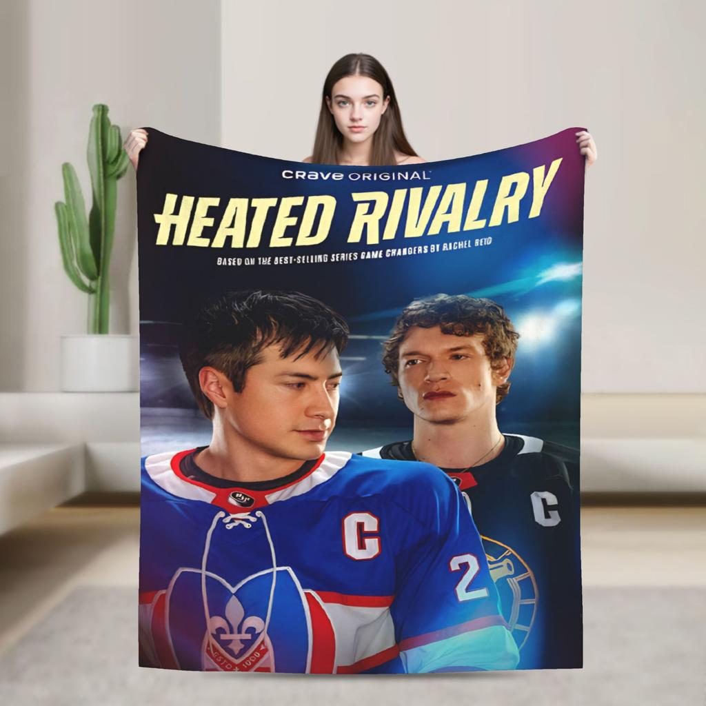 Heated Rivalry Knitted Blankets Cute Hollanov Flannel Throw Blankets Summer Air Conditioning Decoration Soft Warm Bedspreads