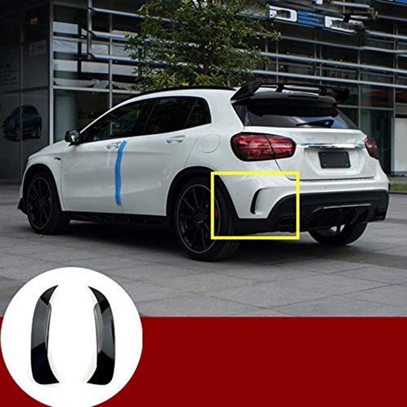 Bakre stötfångare Spoiler Luftventil Trimskydd för Benz Gla X156 Gla45 Amg 2013-2018(Svart)