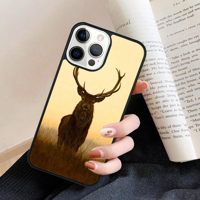 Beautiful Nature Wild Reindeer Moose Stag Phone Case Back Cover for iPhone 17 Air 16 15 14 13 11 12 Pro Max Plus