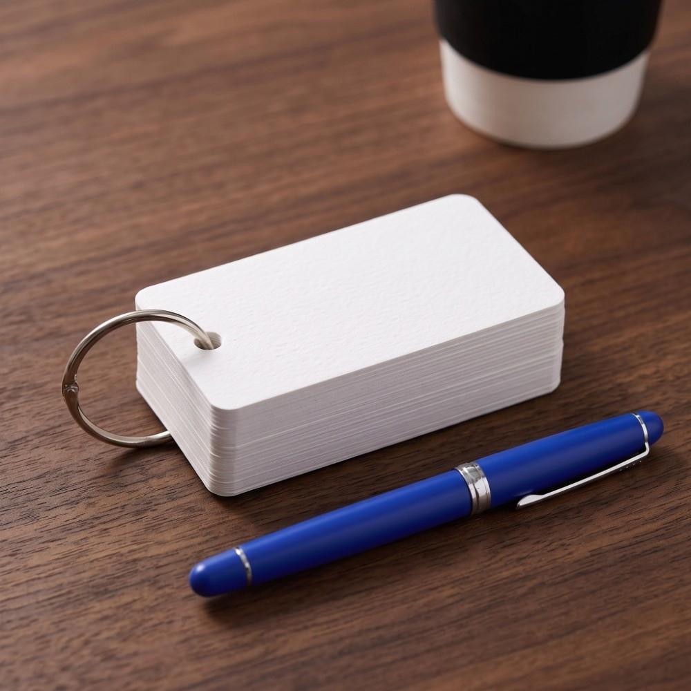 7x4x2cm Thick White Hard Cardstock Note Cards  Student English Word Memorization