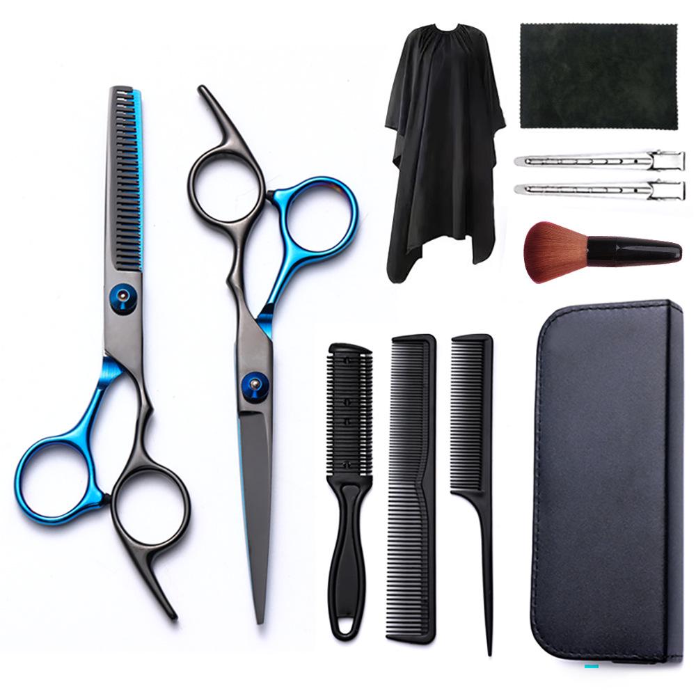Hairdressing Scissors Set: Colored Straight-Tooth & Thinning Bangs Scissors for Professional Stylists