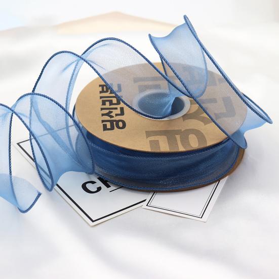1 Roll Organza Ribbon Wavy Beautiful 2 Yard Multi-functional Transparent Chiffon Mesh Ribbon Holiday Supplies