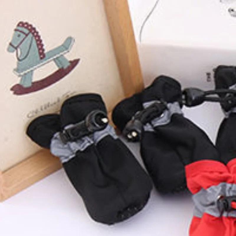 

4 шт./компл. Мягкая подошва для домашних собак, обувь для тедди, померанского шпица, корги, чихуахуа, таксы, собачьи ботинки с мягкой подошвой, наборы для лап, обувь для питомцев, собачья обувь size7-see size chart