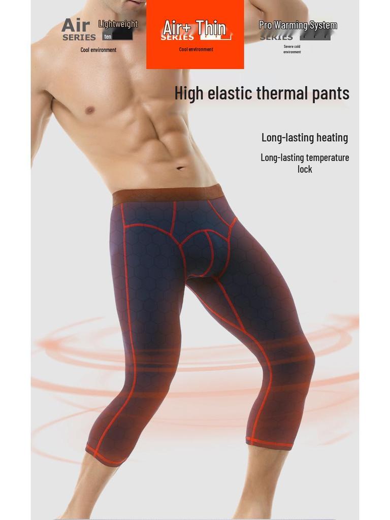 Men's Plus Size Wool-Blend Leggings: Warm, Slim-Fit Pants for Fall and Winter
