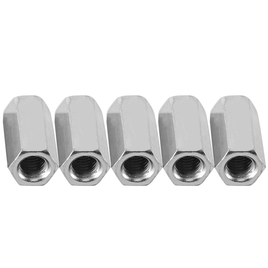 5pcs Long Rod Nut Hex Hexagonal Sleeve Nut Standoff Threaded Fasteners (M12*50)