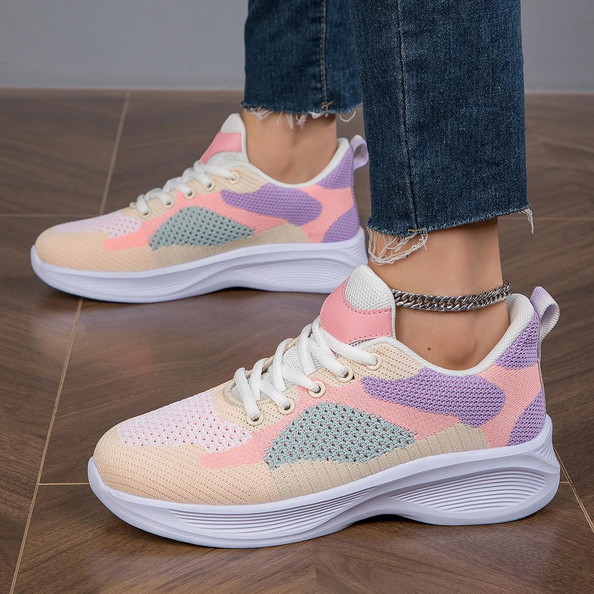 

TUINANLE Женские повседневные кроссовки - дышащая ткань и подкладка - удобные в любое время года, подходят для пляжного отдыха, путешествий и повседневного использования 35 розовый