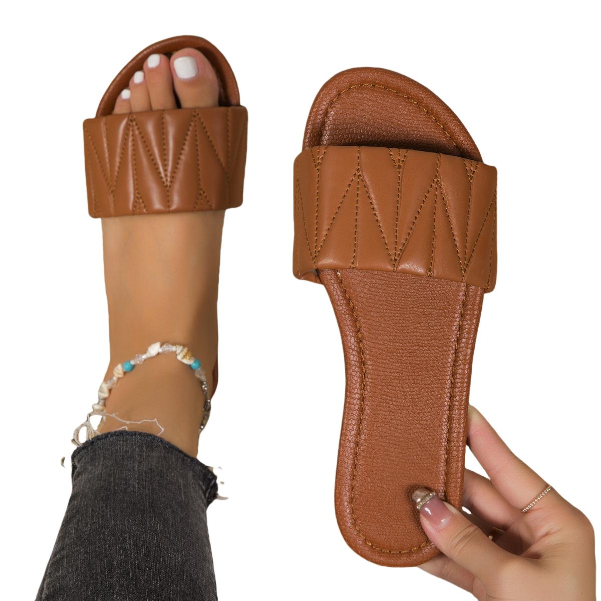 

Круглые тапочки на плоской подошве, классные тапочки в одну линию, новые модные пляжные тапочки, нескользящая обувь для ванной, парные сандалии 39