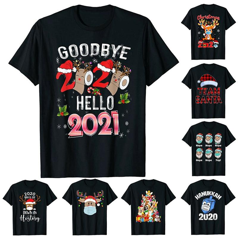 Cozy And Lightweight Christmas Quarantine 2020 Santa T-shirt For Men And Women