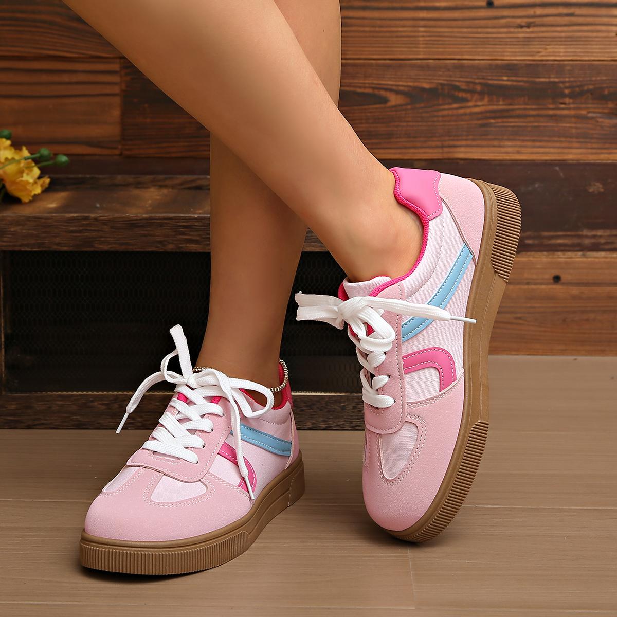 *able Lace Up Work Shoes Spring/autumn Round Toe Comfortable Anti Slip Casual Sports Shoes for Women 36