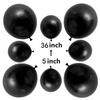 Matte Black Latex Party Balloons