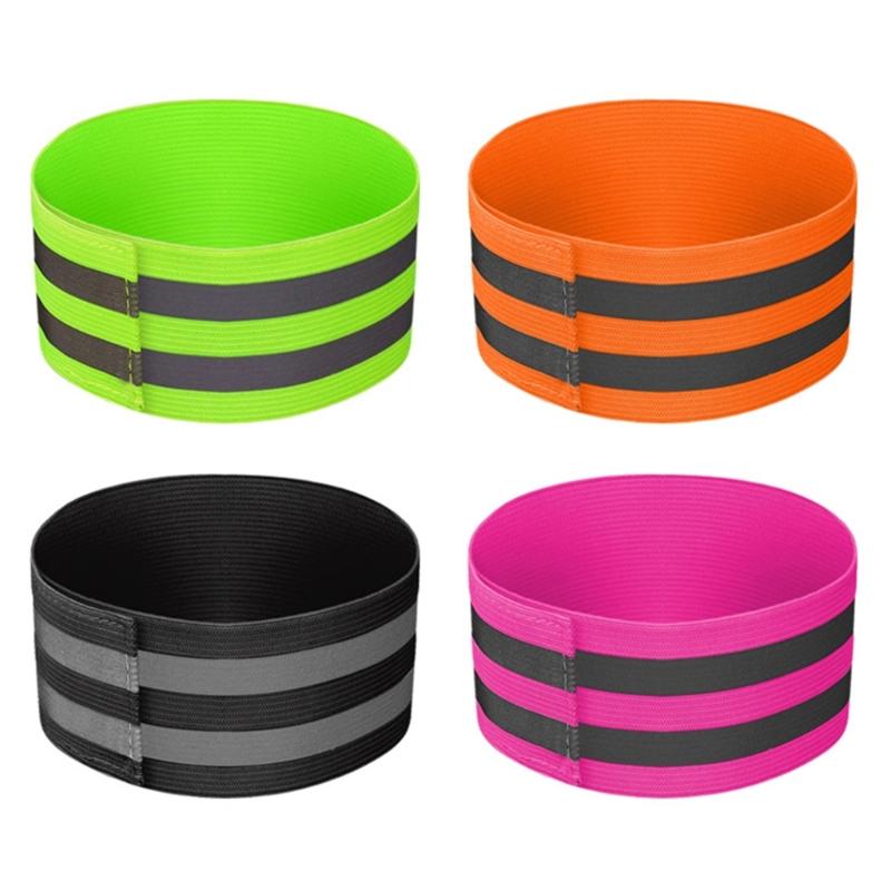 Reflective Bandages Ankle Leg Straps Cycling Comfortable Reflective Straps for Enhances Night Visibilities