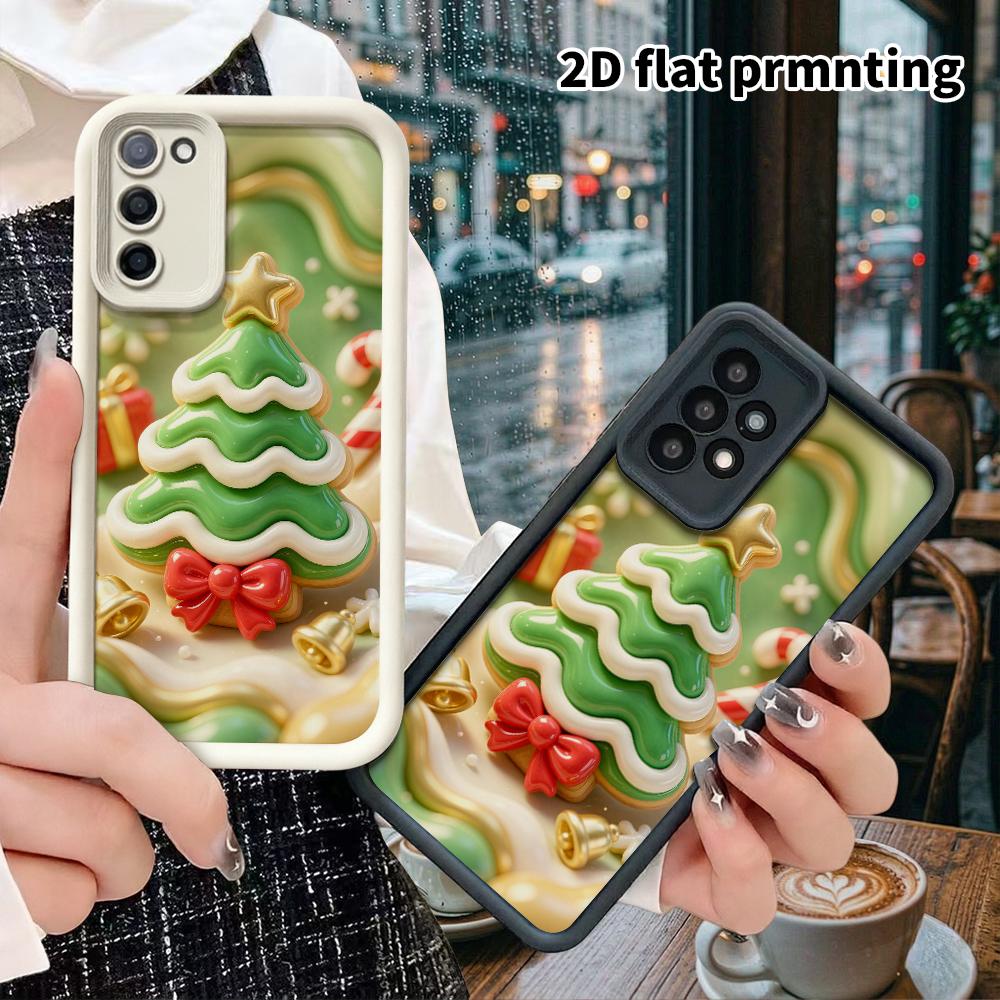Phone Case: 2D flat, fits Samsung Galaxy A34 A35 M05 M06 S20 S22 S21 FE Plus 5G, Christmas tree cookies, perfect holiday gift for Christmas and Hallow