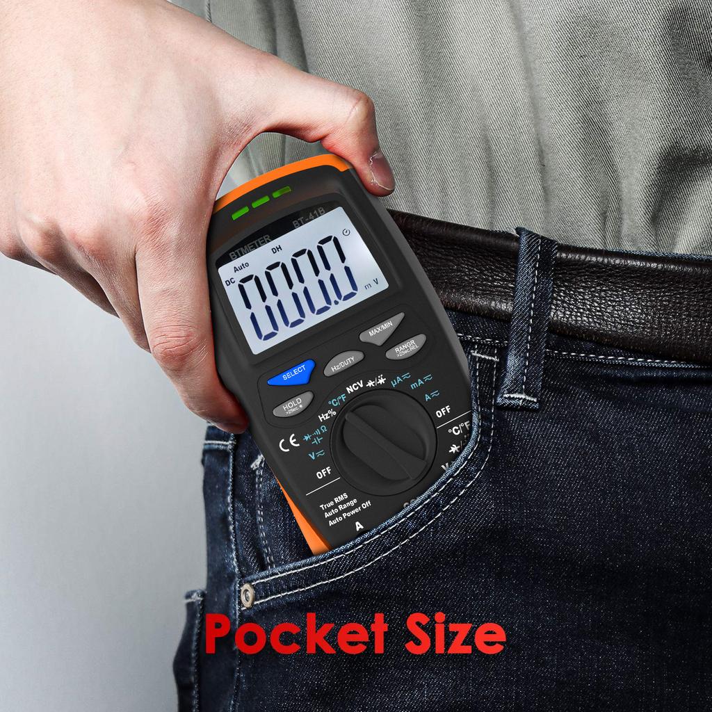 Digital Multimeter BTMETER 6000 Counts Auto Range AC DC Volt Current Tester HD Display Electronic Repair Tool