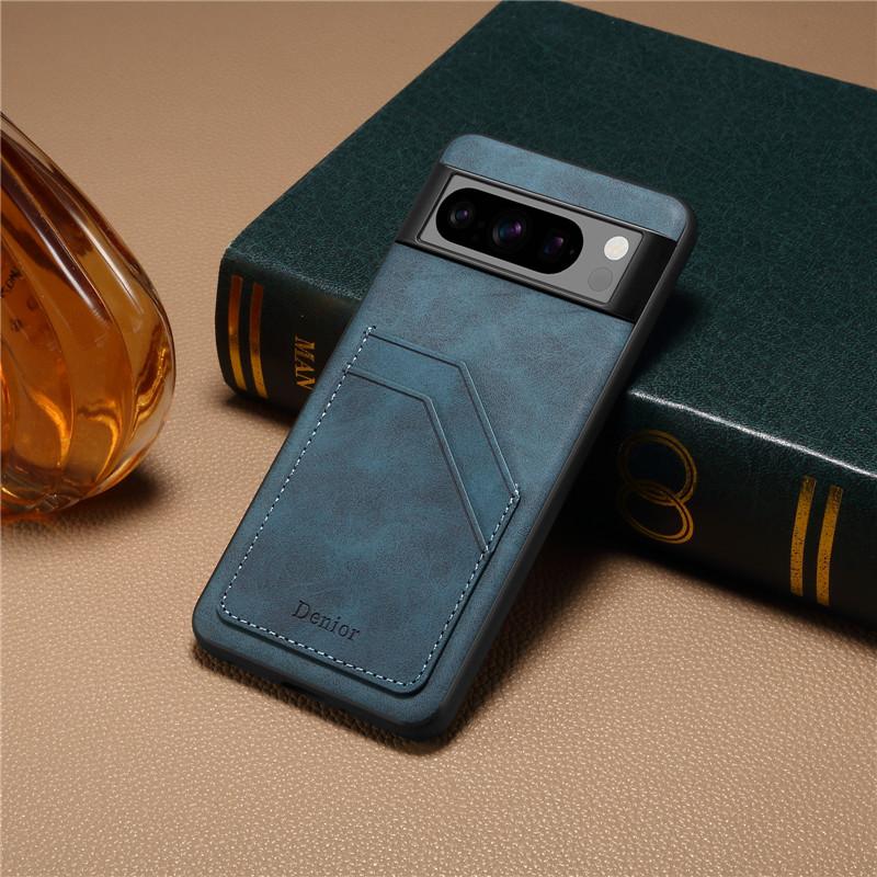EUCAGR Luxus Business Magnetische Leder Handyhülle für Google Pixel 9 8 7 6 Pro Schutz Rückseite für Google Pixel 8A 7A 6A