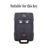 Silicone Car Key Cover Case Fob For Chevrolet Suburban Silverado Gmc Terrain Yukon Tahoe Sierra Smart Auto Accessories Key Ring
