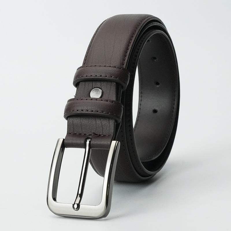 Men's Genuine Leather Belt Pin Buckle Leather Belt Men's Retro Casual Versatile Jeans Belt