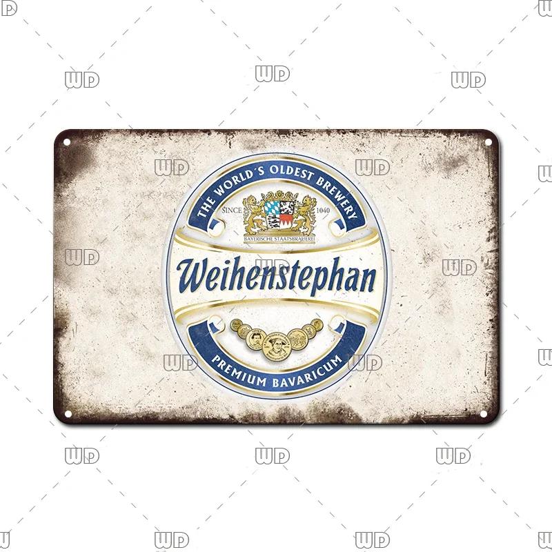 Vintage Wall Plaque Sign Decor Germany Paulaner Beer Tin Sign Decoration Plate Bar Cafe Man Cave Metal Poster Board Art Painting