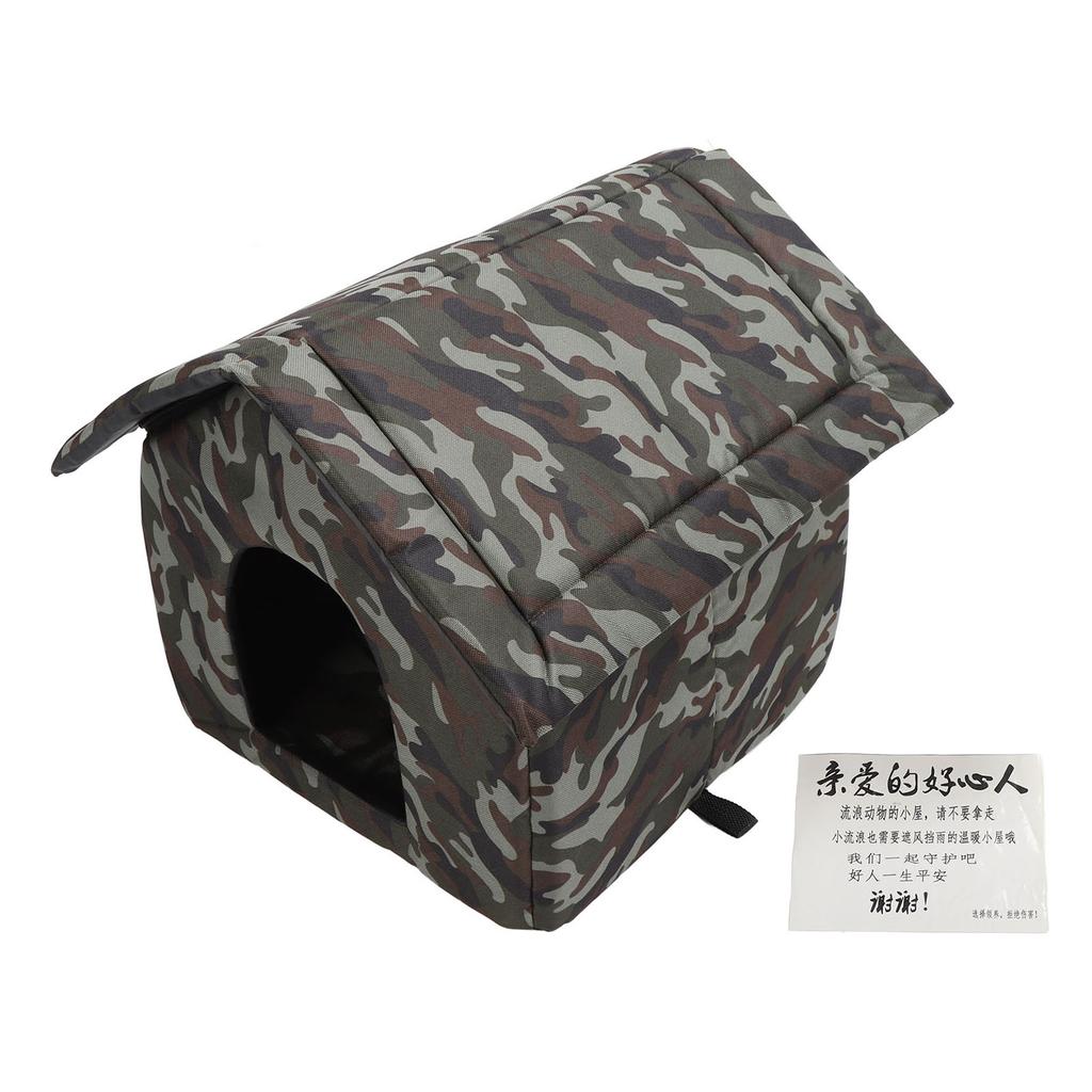 Outdoor Cat House Removable Warm Keeping Waterproof Feral Cat Dog Shelter House for Indoor Garage