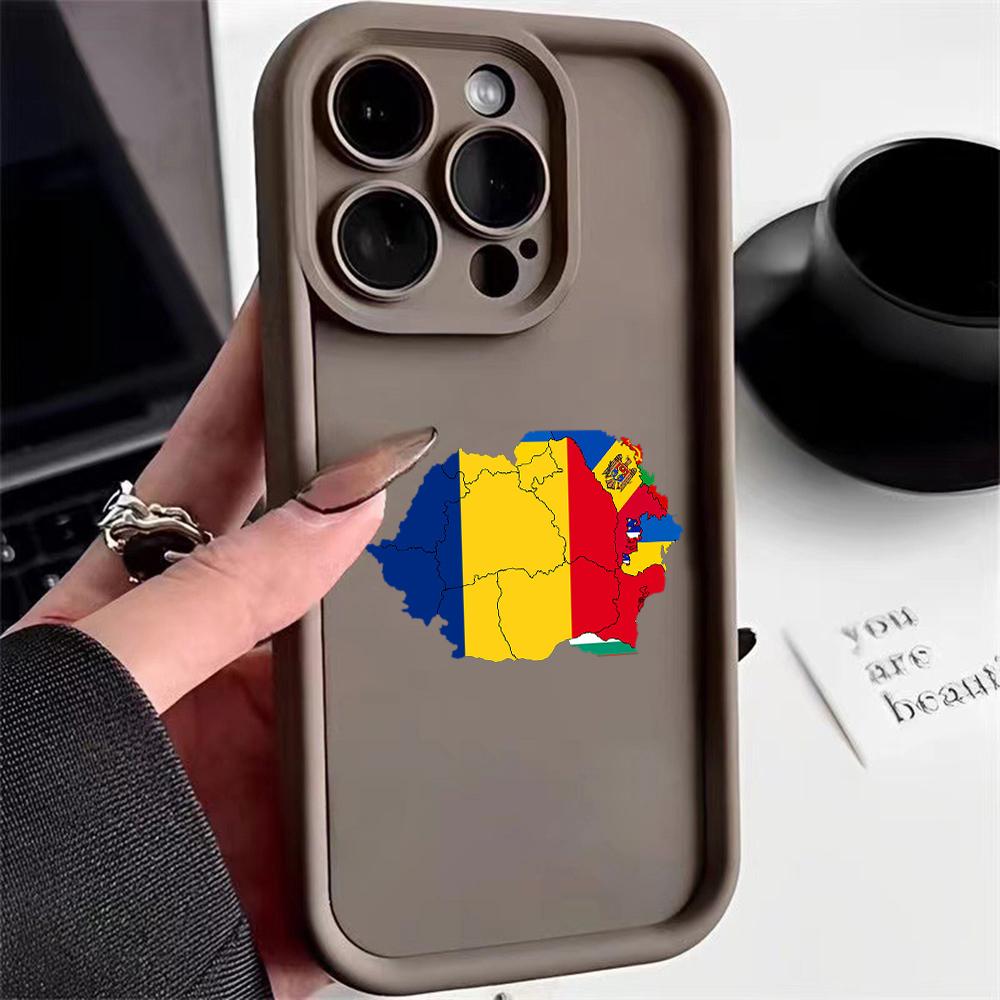 N91 Moldova Flag art Huse pentru telefon Soft Angel Eyes pentru Samsung A54 A34 A13 A14 S23 S24 Ultra S20 FE Xiaomi Redmi Note 13 12C Husă rezistentă la șocuri