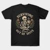 Taglia Asiatica Maglietta Unisex in Cotone T-shirt Stampata Sopravvivendo Solo per Malizia Scheletro Caffè Vintage Gotica T-shirt Stampa Senza Taglio Vestibilità Regolare