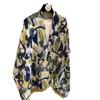 Spring And Summer Cotton And Linen Feel Scarf Bali Yarn Fringed Literary Printing Shawl Fashionable Versatile Women'S Small Fresh Shawl