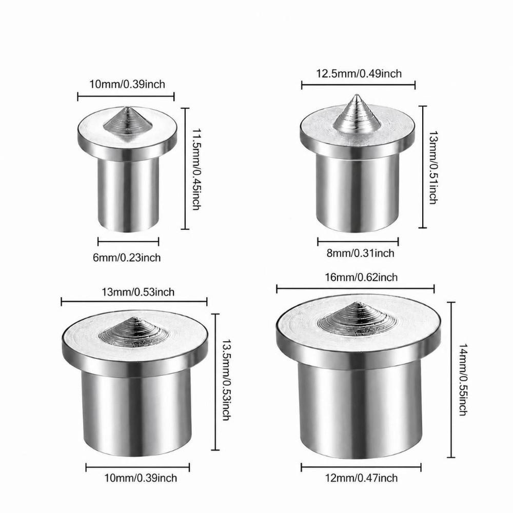16pcs Punch Thimble Woodworking Alignment Tools Round Tenon Centering Pins Precision Drilling