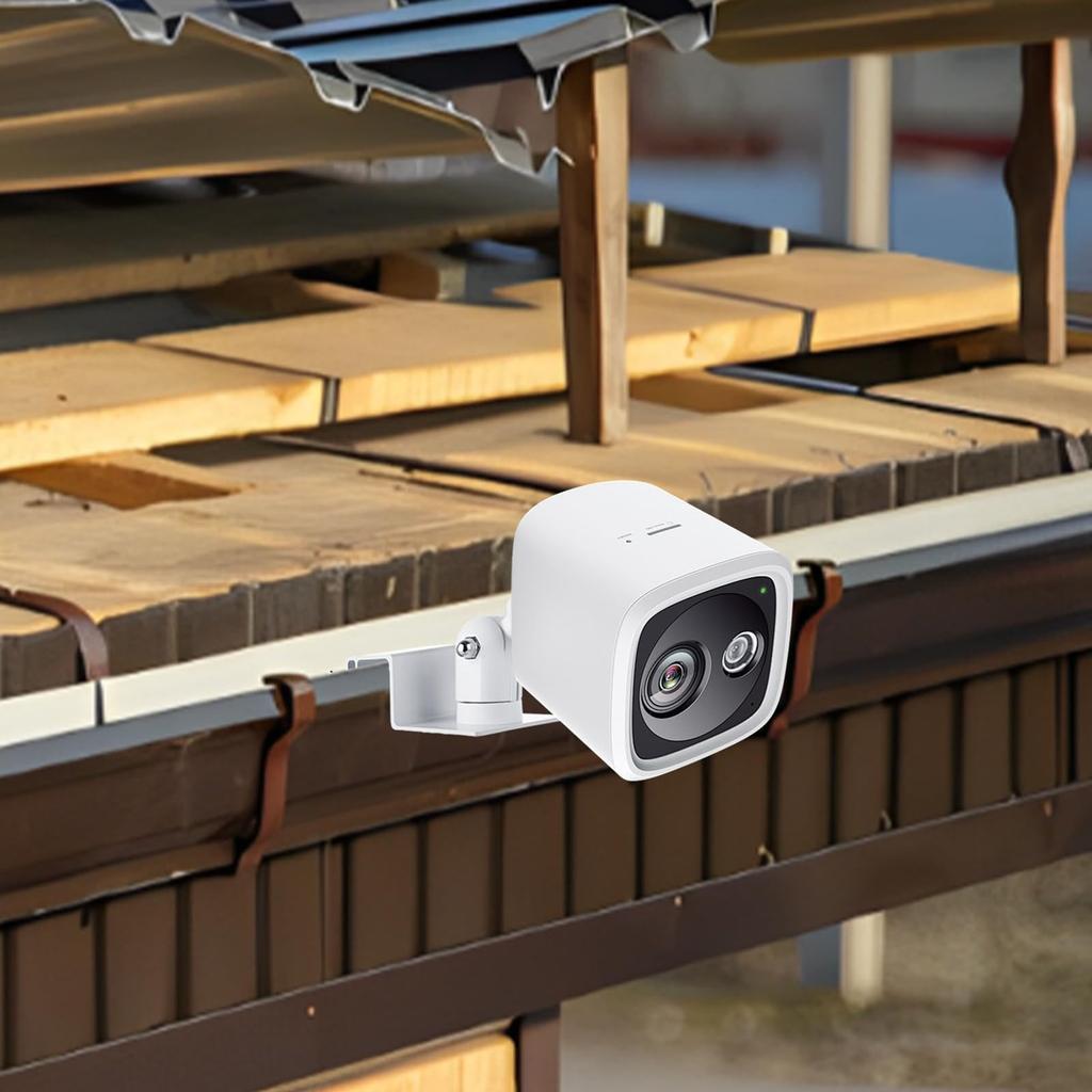 2 Sets Solar Panel Gutter Mount 360 Degree Adjustable Universal Gutter Mounting Bracket White