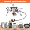 3900W Windproof Camping Stove Gas Cooking Burner Portable Propane Burners with Piezo Ignition for Outdoor Backpacking Picnic Hiking