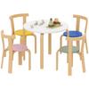 5 Piece Kids Table And Chairs Set Wooden Toddler Table And Chairs Set For Nursery Playroom Classroom For 3 8 Years