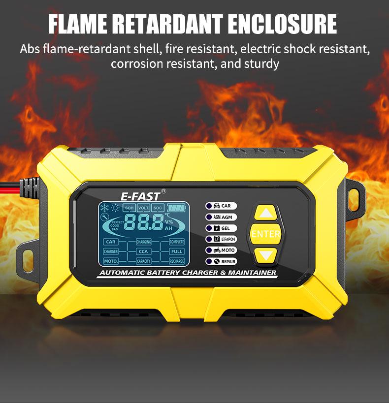 E-FAST 12V 6A Smart Battery Charger & Tester Combo