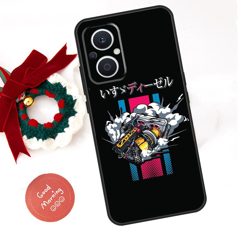 Automobile Spare Parts Car Engine Funda For OPPO Reno 14 F 13F 12F 11F 10 11 12 13 Pro 7 8 Lite OPPO Find X5 X6 X8 X9 Pro Case