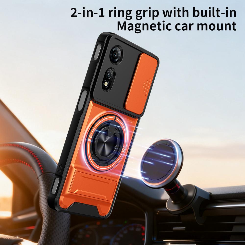 KEYSION Magnetic Phone Case for ZTE nubia Neo 2 5G Slide Camera Protection Upright Kickstand 360° Ring Shockproof Back Cover