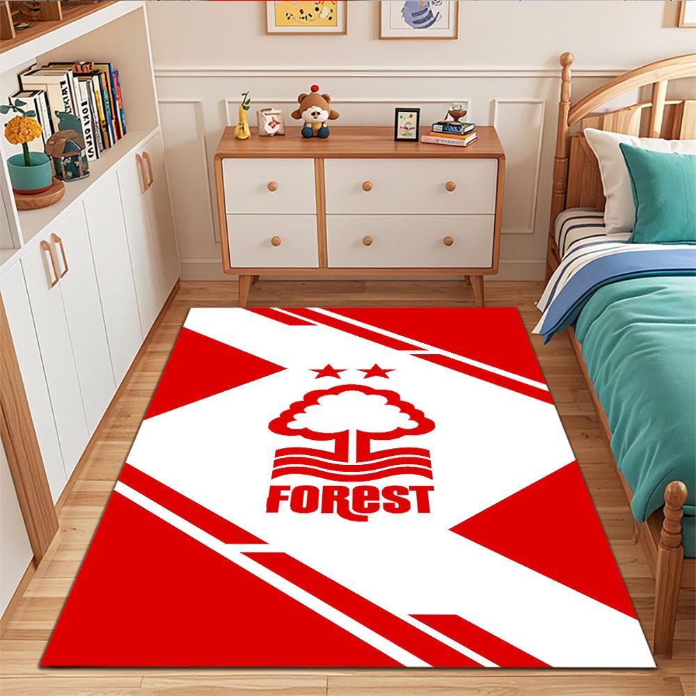 Red Tree Logo with Stars Patterned carpet, suitable as a non slip play mat for the living room and bedroom sofa