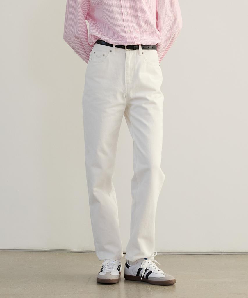 Tudment Washing Denim Pants White