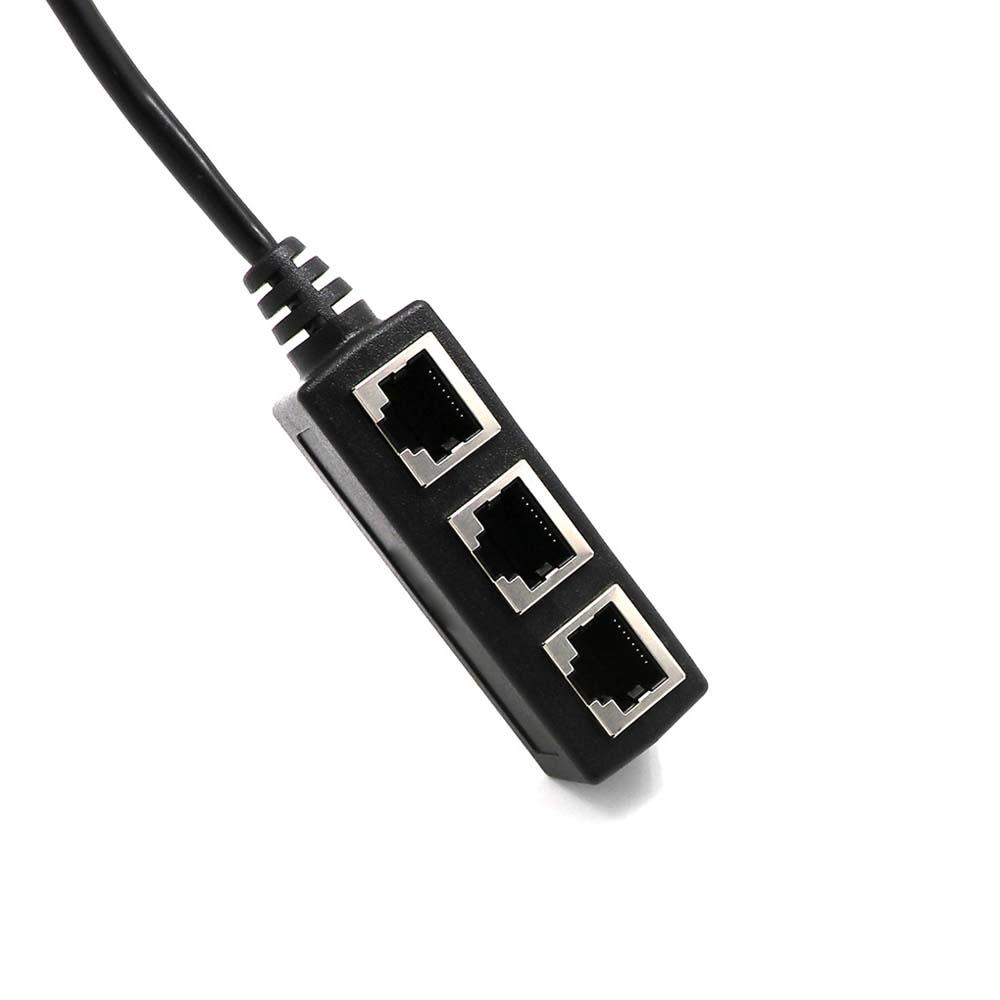 Male To 3 Female Computer Accessories Rj45 Adapter Ethernet Adapter Splitter Port Network Splitter