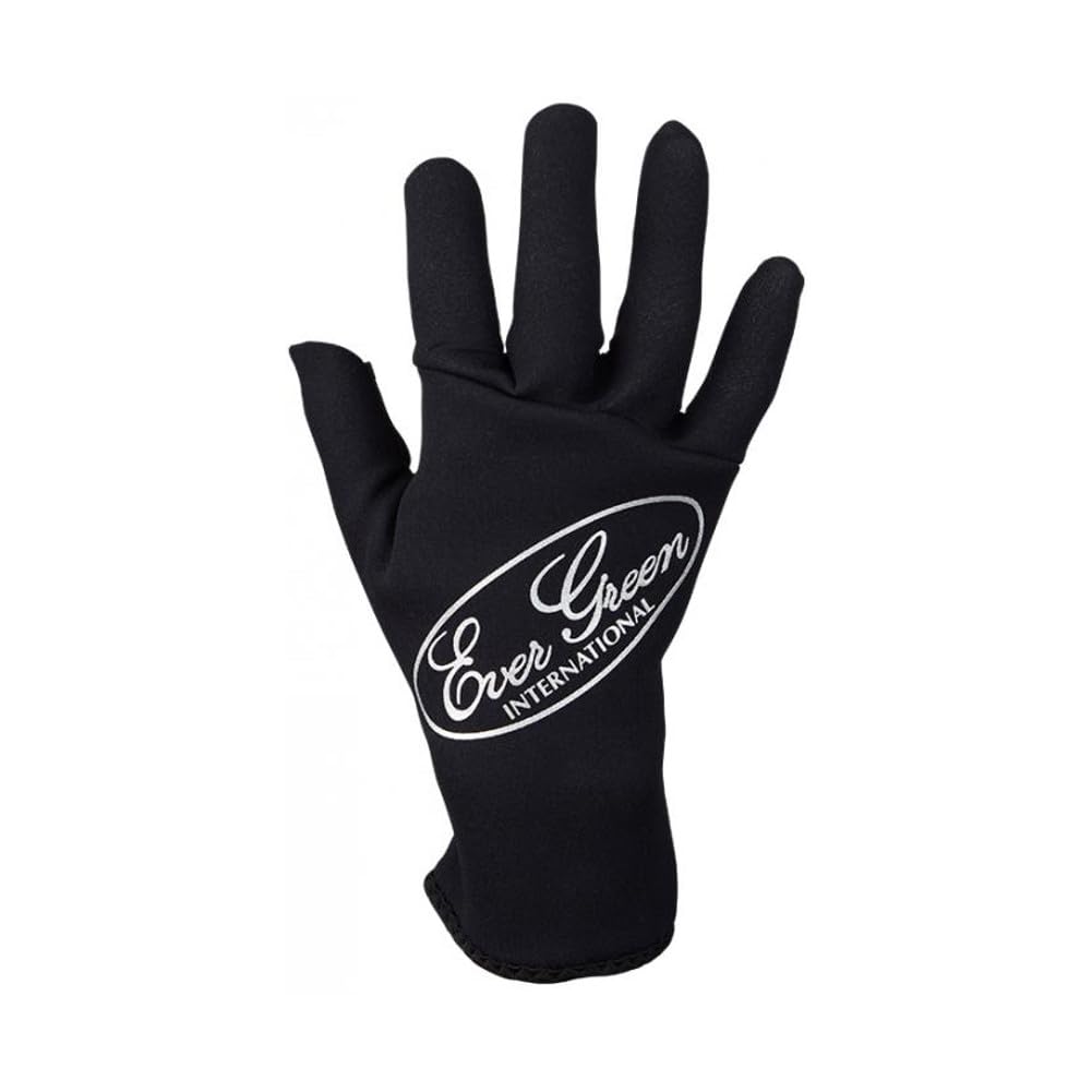 

Зимние перчатки EVERGREEN L с логотипом EG. (3 разреза) Black / Silver