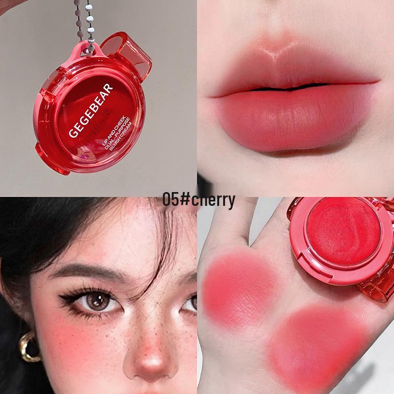 Gege Bear Lippen- und Wangen-Rouge-Creme: Highlighting & Contouring, Anti-Aging Lippen-Schlamm für natürliche Schönheit.
