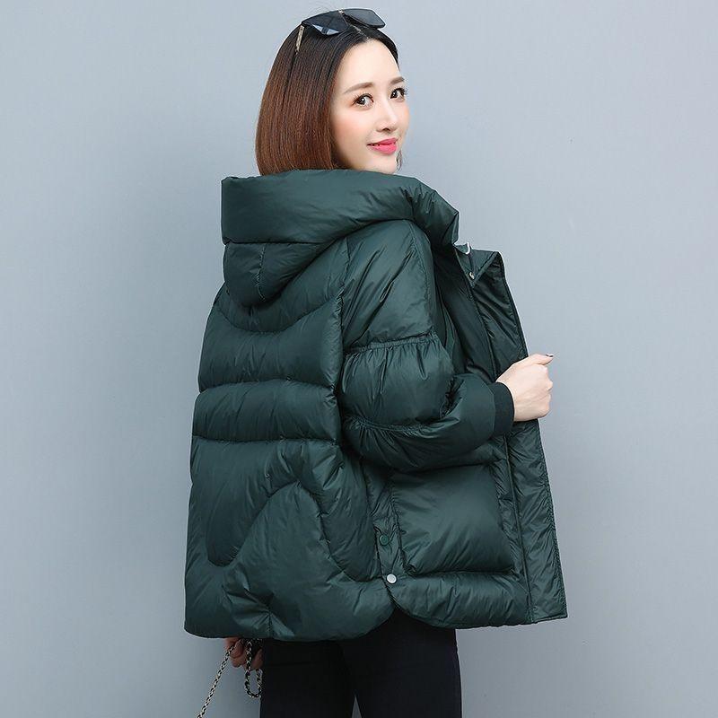 

Jacket Female 2026 New Hooded Pocket Large Size Loose Jacket Mother Winter Down Jacket XXXL зелений