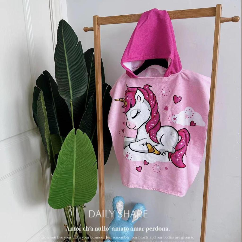 Adorable Cartoon Baby Bath Poncho - Soft, Skin-Friendly, Non-Shedding, Quick-Dry, Absorbent Towel