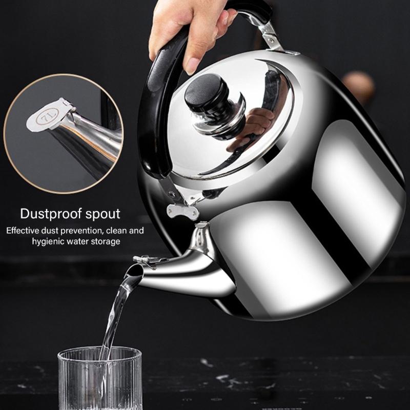 Multipurpose Stovetop Water Kettle Whistling Teapot for Induction Gas and Electric Stove Stainless Steel Water Boiler