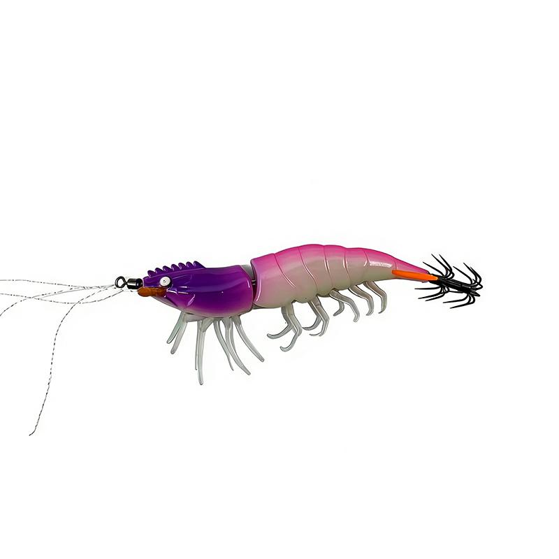 Artificial Shrimp Lure Squid Hook Squid Jig Umbrella Hook Luminous UV Fishing Prawn Lure Saltwater Shrimp Lures