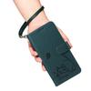 Leather Wallet Flip Case For OPPO A57S A77 A15 A15S A16 A16S A54S A17 A96 4G 5G Cat and Butterfly Embossed,Wrist Strap