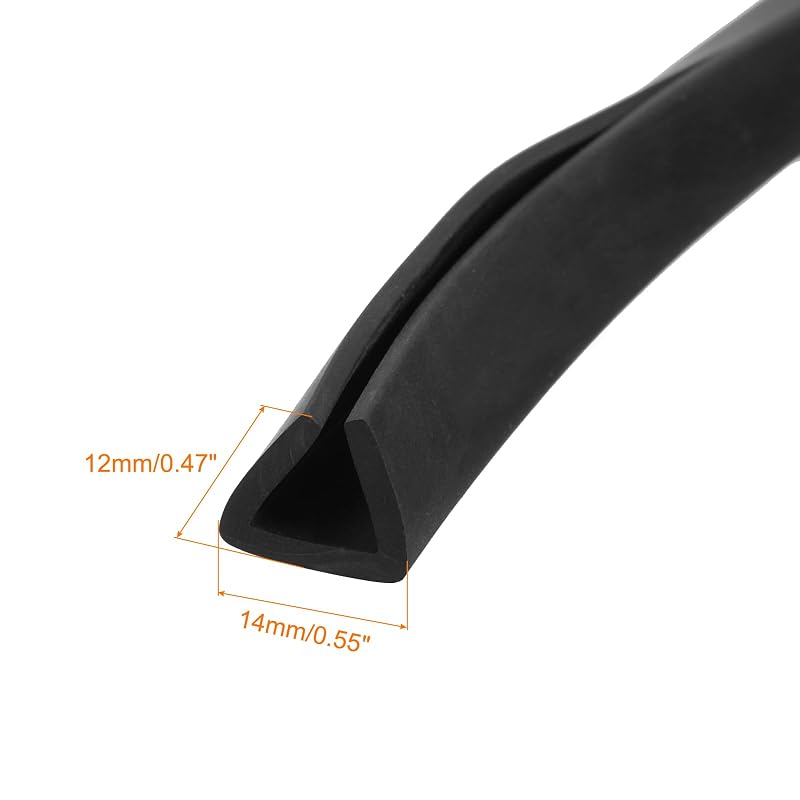 uxcell Corner Guard Corner Cushion U-shaped Edge Banding Flat Angle Approx. 2M Length Fits Edge Thickness 9.5mm-10mm Width 14mm Height 12mm Rubber