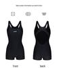 Women's Conservative Racing One-Piece Swimsuit with Boyshorts and Tummy Control for Plus Size Girls
