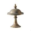 Pedestal Tray with Rim Antique Rustic Metal Hammered Display Riser for Photographers,