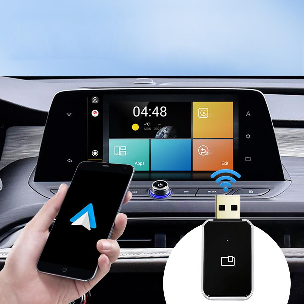 Wireless CarPlay Android Auto Adapter BT WiFi 2 In 1 AI Box USB Plug and Play for Wired CarPlay Android Auto Cars
